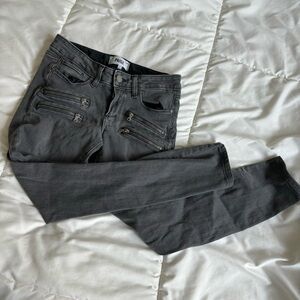 Women’s Skinny Jeans Size 25 Black/Grey Dark Wash Zipper Pockets